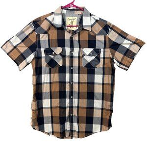 Coastal Men's Size XL Pearl Snap Plaid Button Up Shirt Plaid EUC